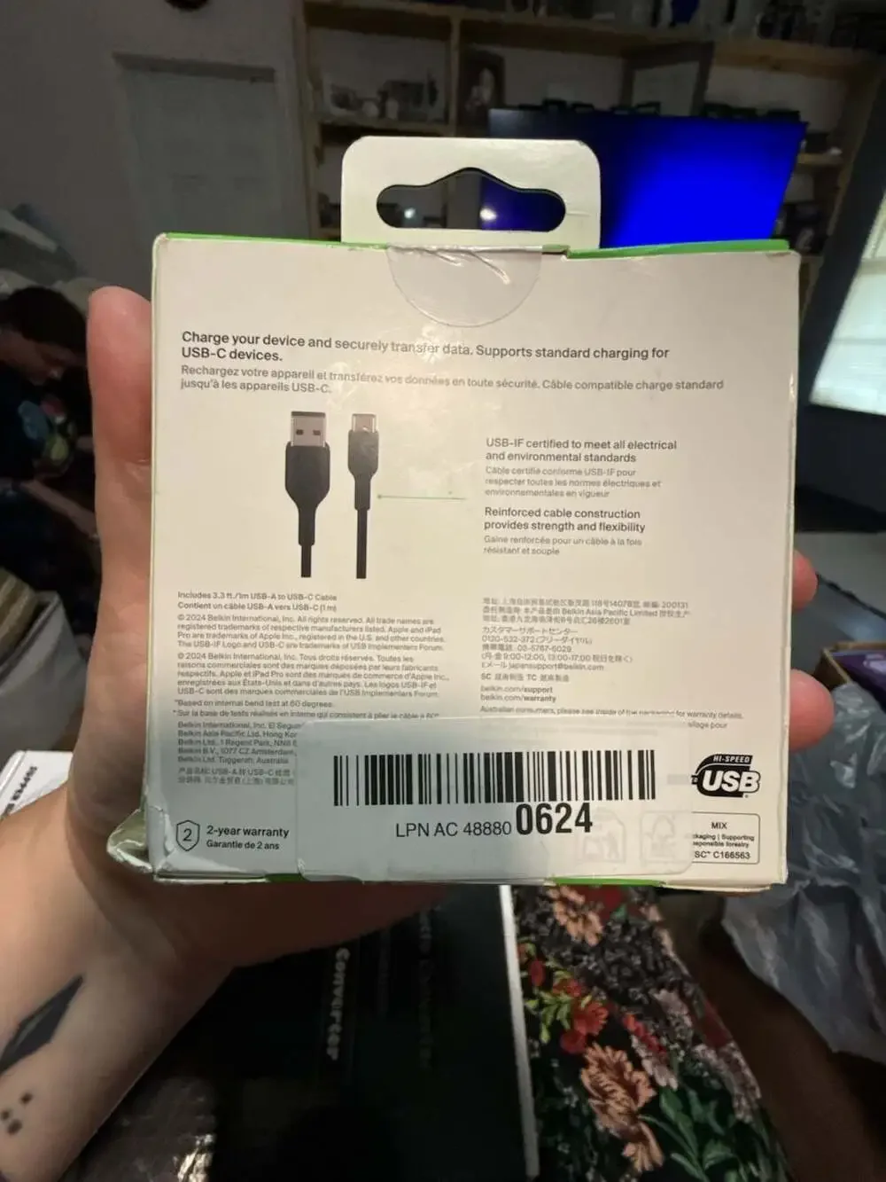 Belkin BoostCharge USB-A to USB-C Cable 3.3FT